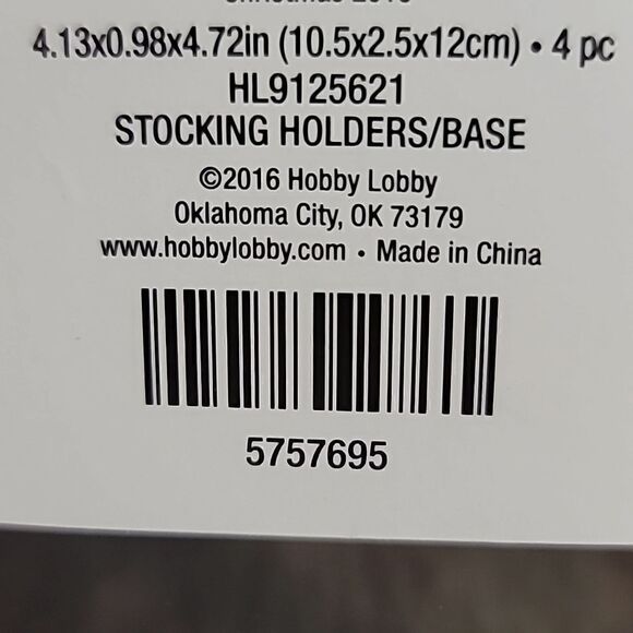 Stocking Holder Base 4pk - Picture 2 of 3